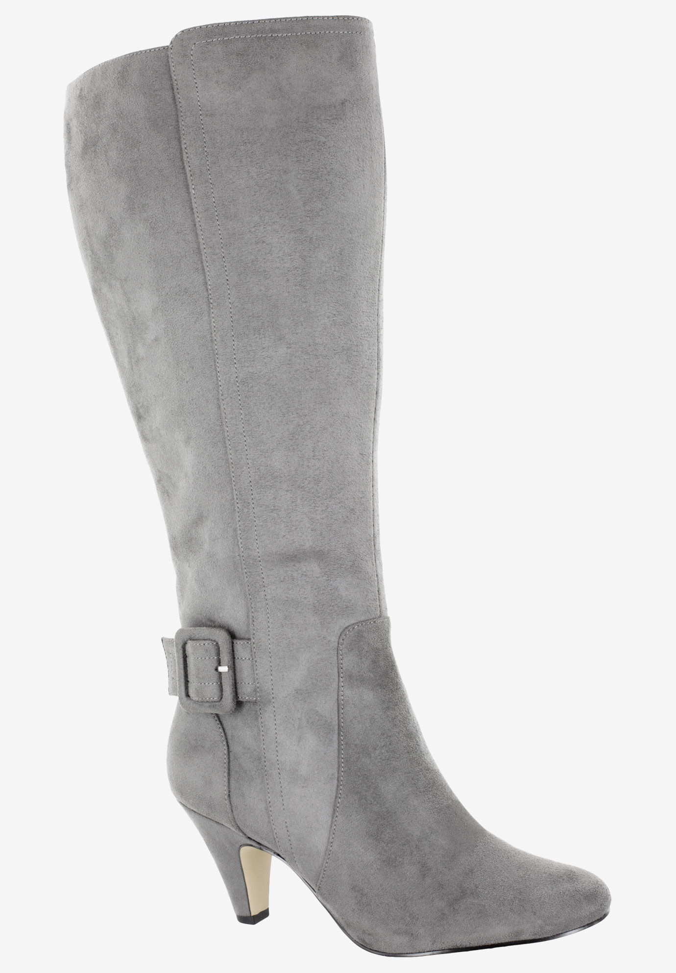 suede wide fit boots