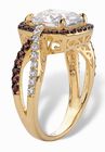 Gold & Silver Princess-Cut Cubic Zirconia Ring, , on-hover image number 1