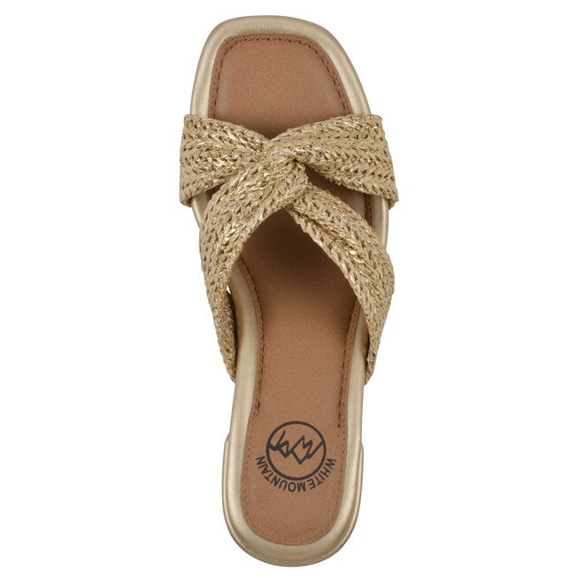 Mills Heeled Sandal, GOLD, alternate image number 4