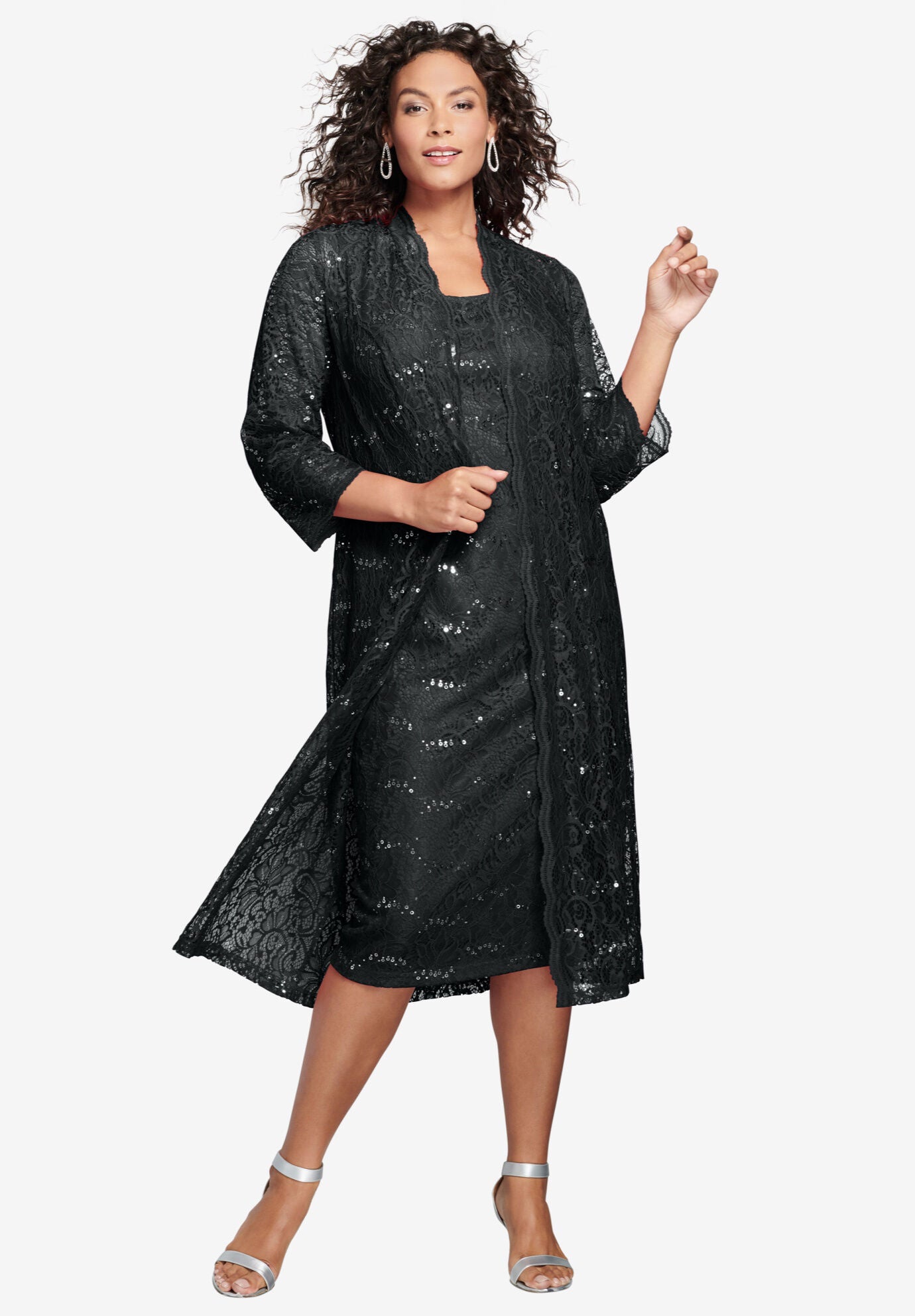 Plus size black dress coat on sale