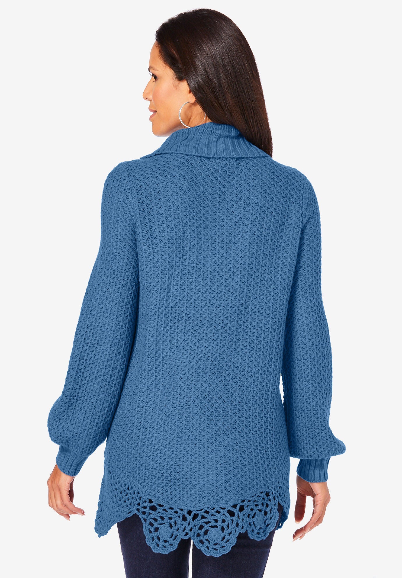 Cable Knit Pullover Sweater, SOFT BLUSH, on-hover image number 1