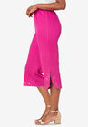 Crinkle-Knit Gauze Eyelet Capri, , alternate image number null