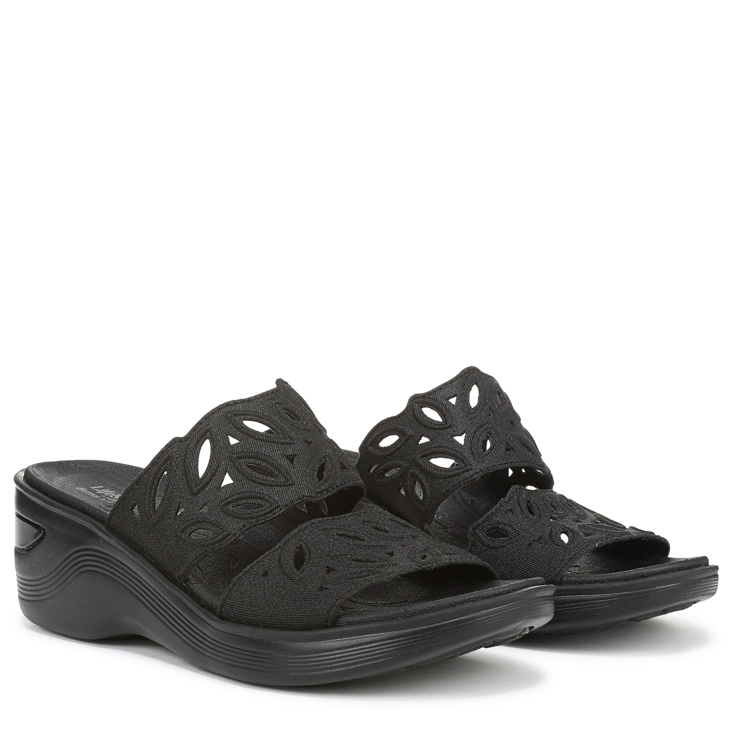 Delight Slip-On Comfort Sandal, BLACK FABRIC, alternate image number 2