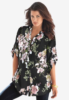 English Floral Big Shirt