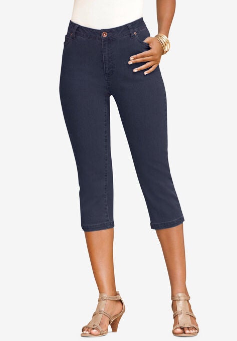 Denim Capri, DARK WASH, hi-res image number null