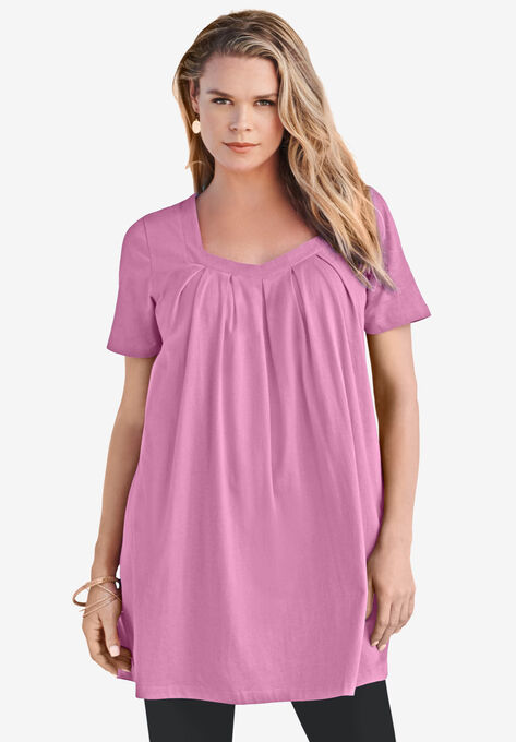 Pleatneck Ultimate Tunic, MAUVE ORCHID, hi-res image number null