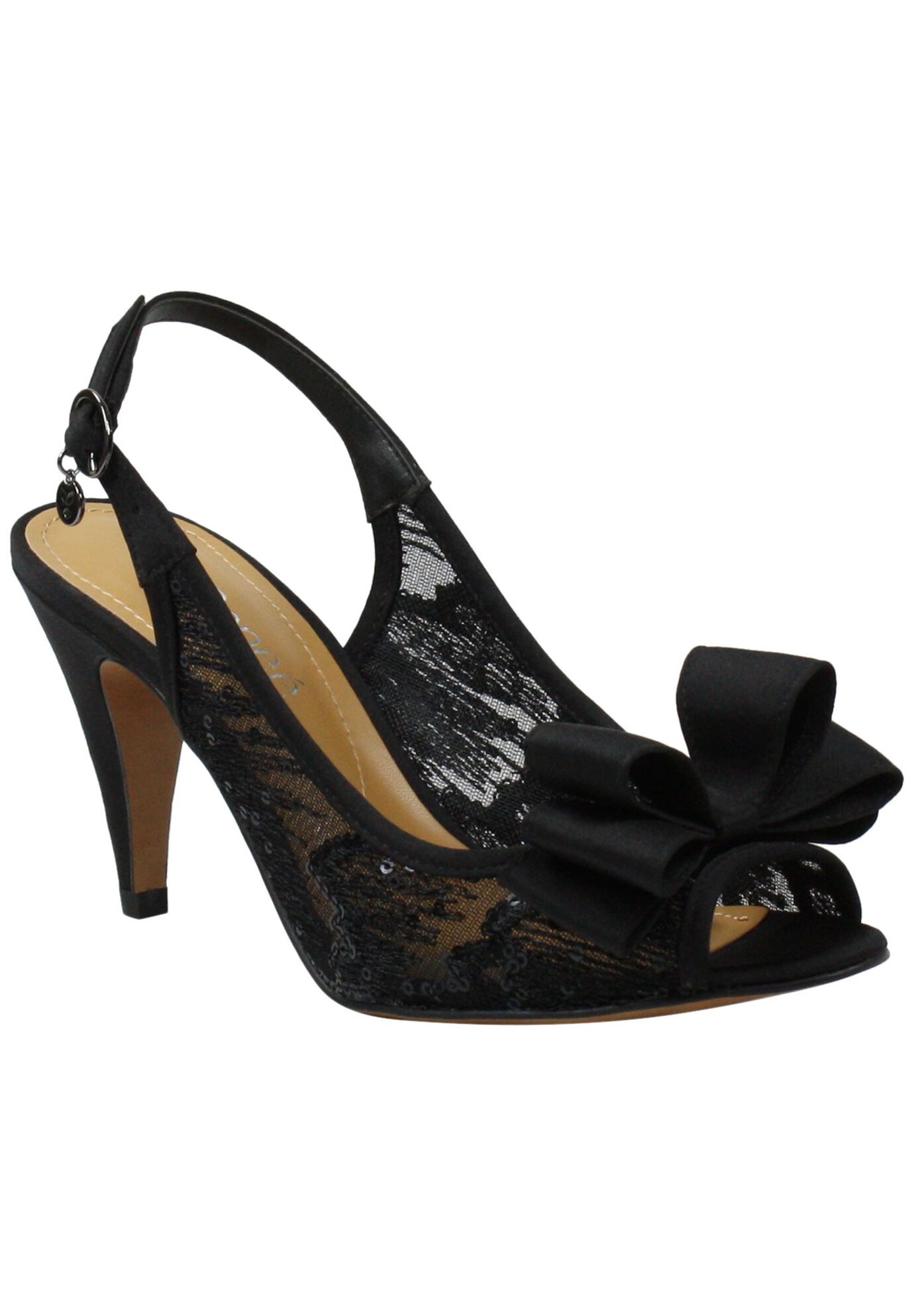 Eponine Slingback , BLACK SEQUIN MESH, hi-res image number 0