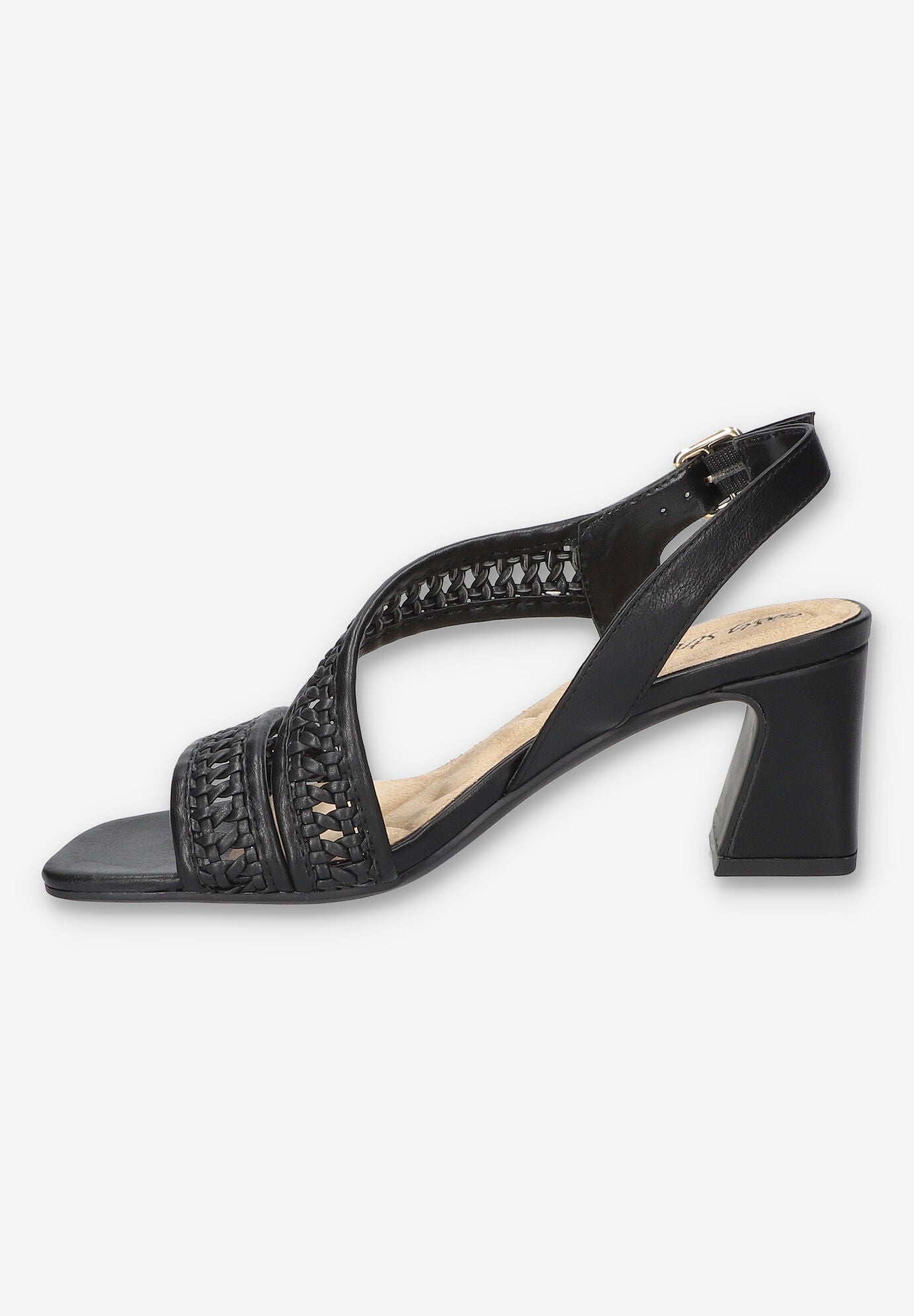 Rowan Square Toe Block Heel Sandal, BLACK, alternate image number 4