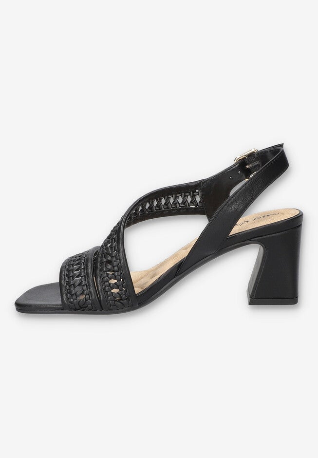 Rowan Square Toe Block Heel Sandal, BLACK, alternate image number 4