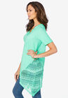 Lace-Inset Slub Tunic, , alternate image number null