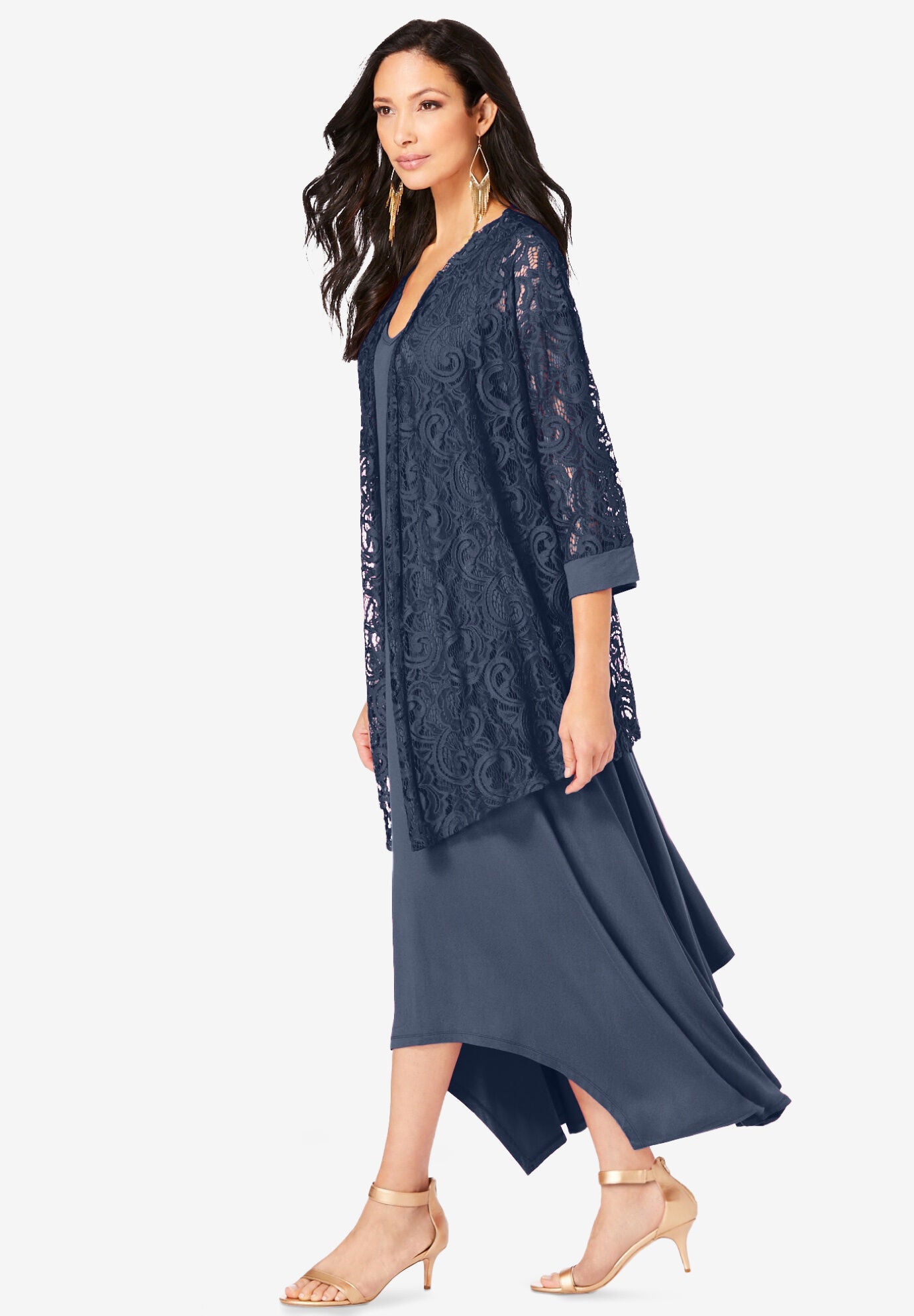 Lace Jacket Dress Set, , alternate image number 2