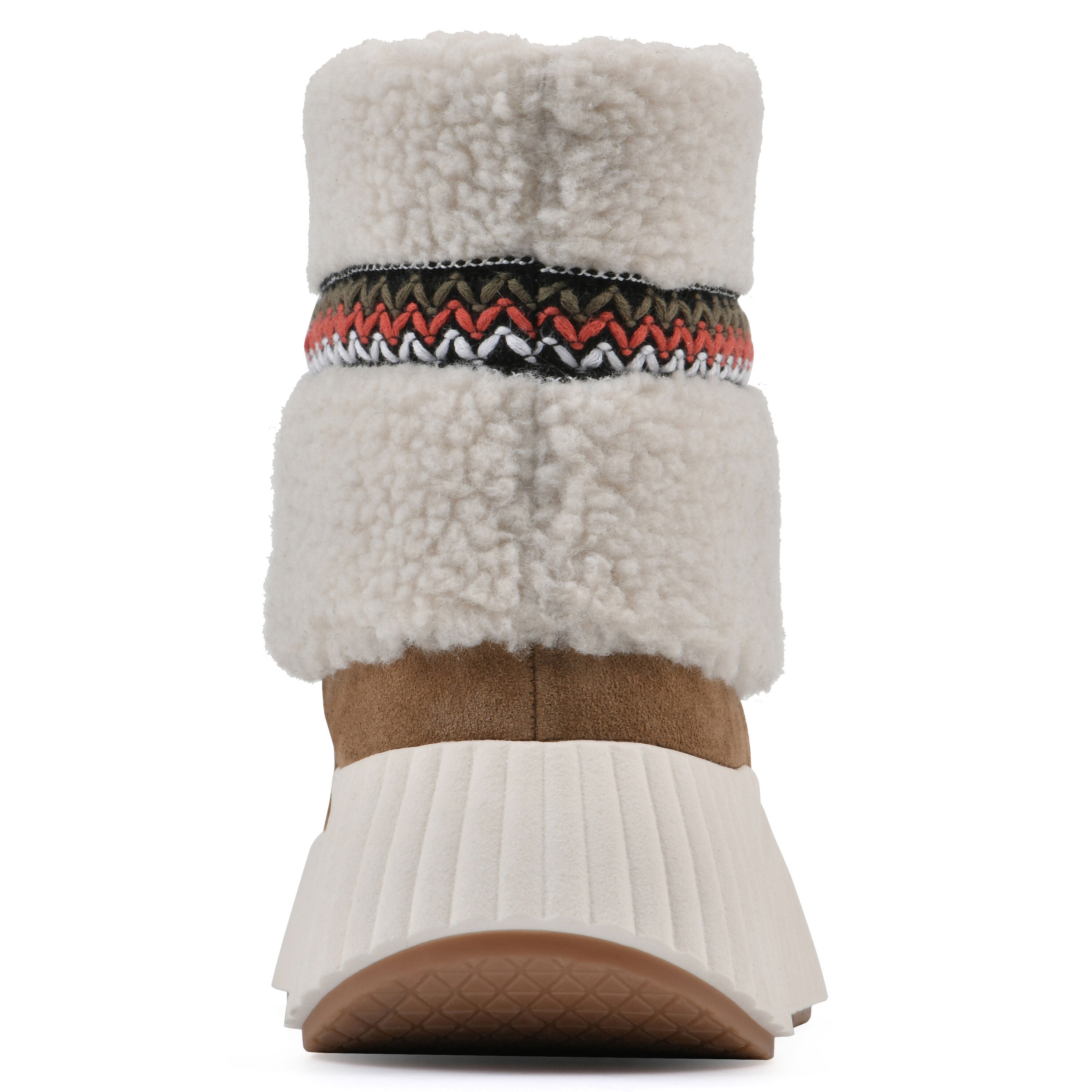 Digital Faux Fur Leather Bootie, CHESTNUT SUEDE, on-hover image number 1