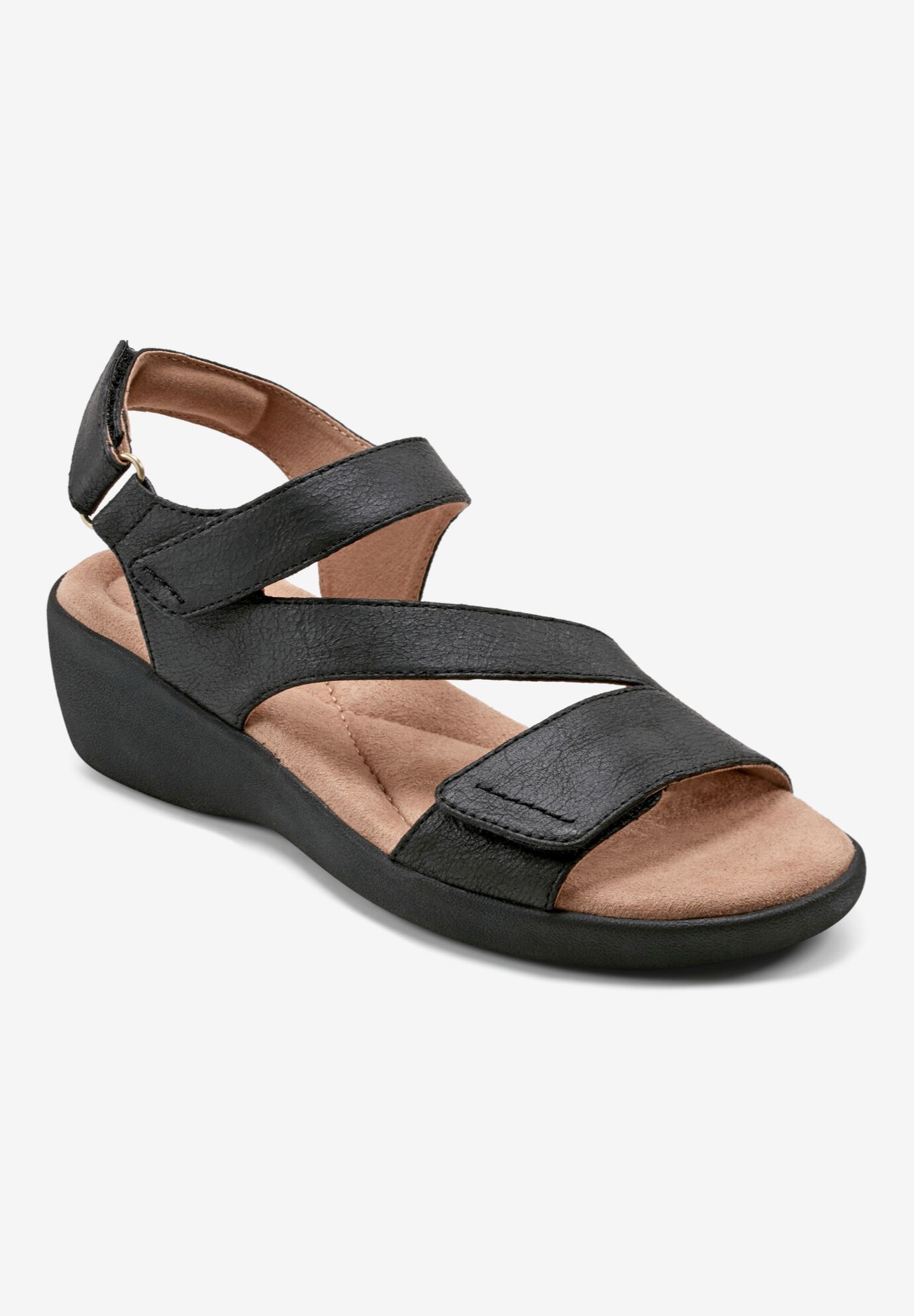 The Kimberly Wedge Sandal, BLACK, hi-res image number 0