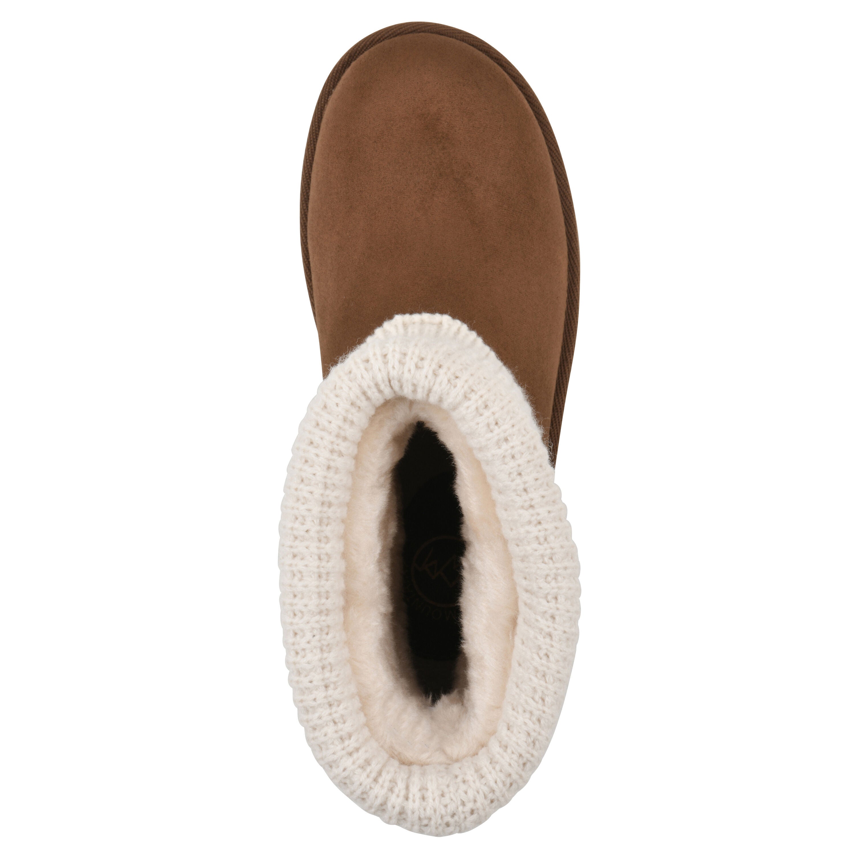 Brysons Fold-Over Sweater Bootie, DARK CHESTNUT, alternate image number 4