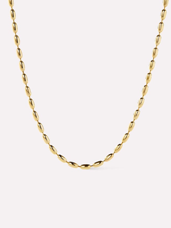 Capri Ball Chain Necklace, GOLD, hi-res image number 0