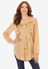Sequin Floral Tunic, SOFT CAMEL, hi-res image number null