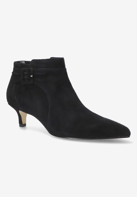 Bindi Bootie, BLACK SUEDE LEATHER, hi-res image number null