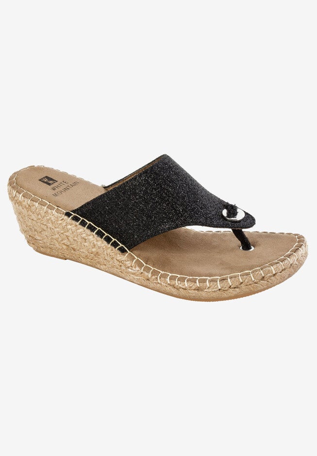 Beachball Espadrille , BLACK GLITTER, hi-res image number null