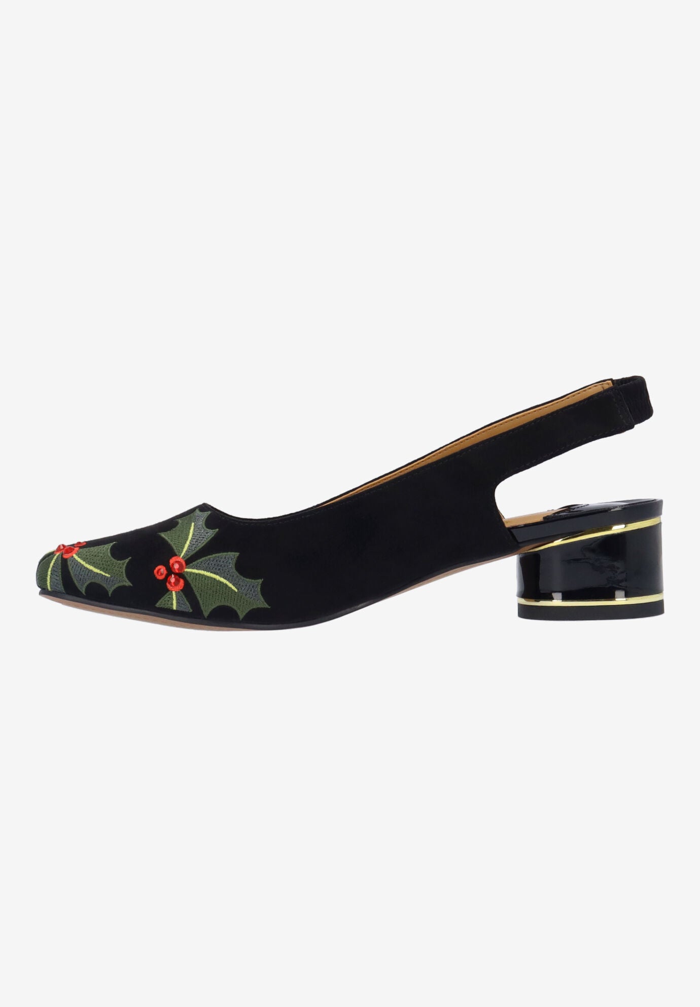 Hollee Slingback Pump, BLACK GREEN RED, alternate image number 4