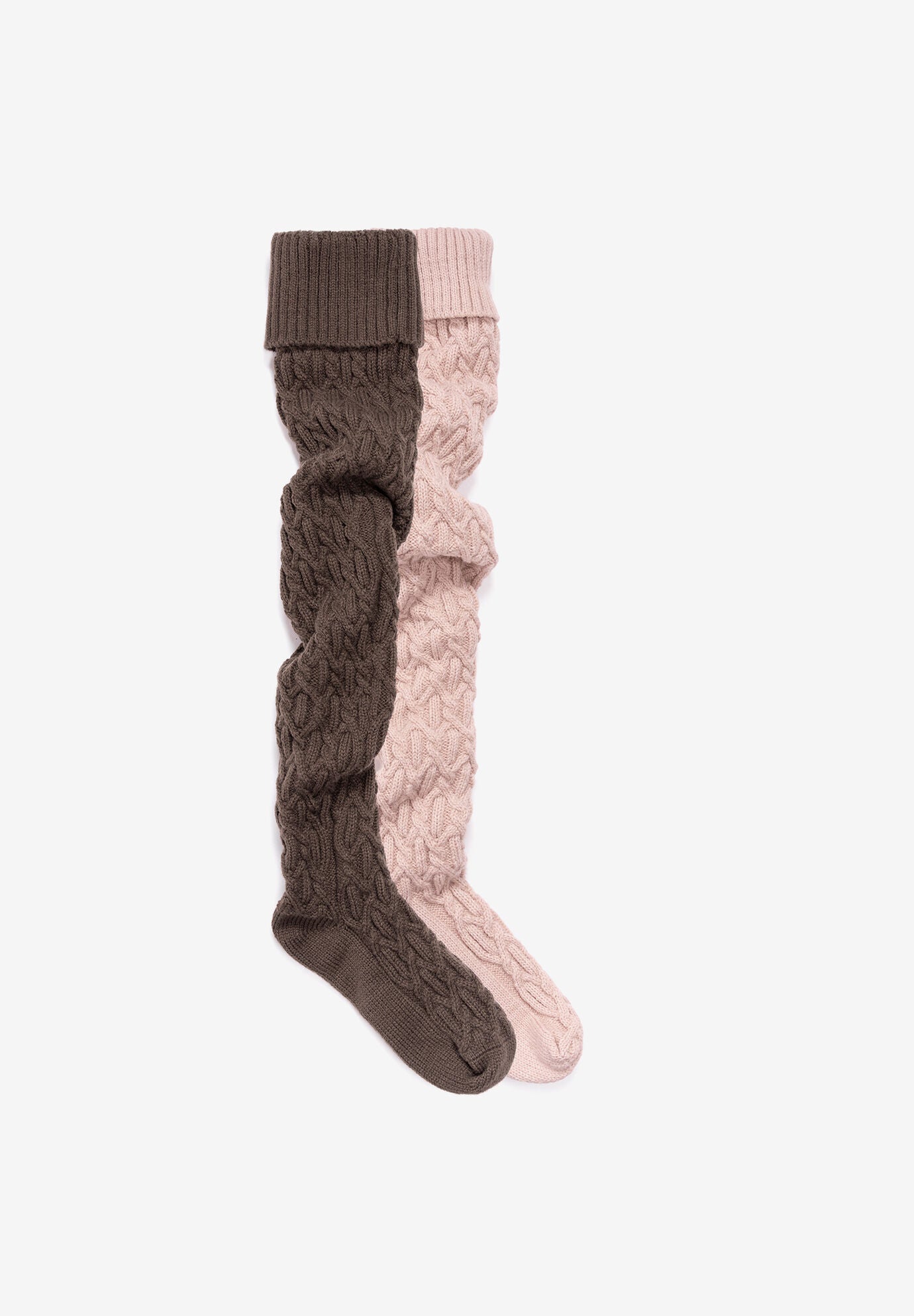 Chunky Cable Over The Knee 2 Pack Socks, MULTI, hi-res image number 0