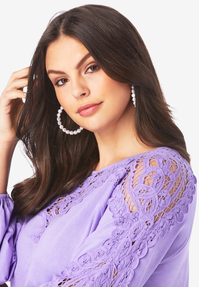 Illusion Lace Tunic, , alternate image number 3