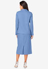 Two-Piece Skirt Suit with Shawl-Collar Jacket, , on-hover image number 1