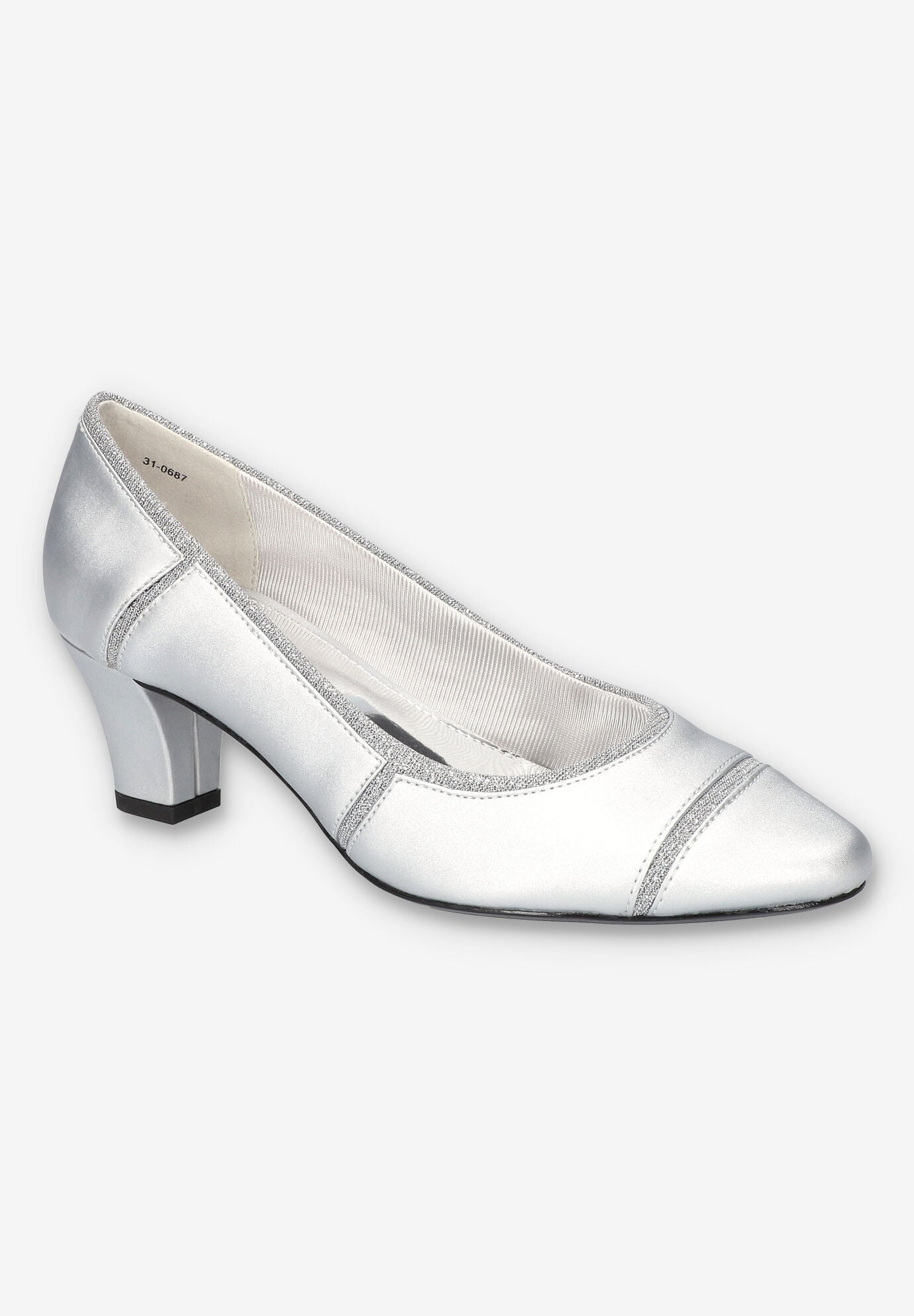 Datia Pump, SILVER SATIN, hi-res image number 0