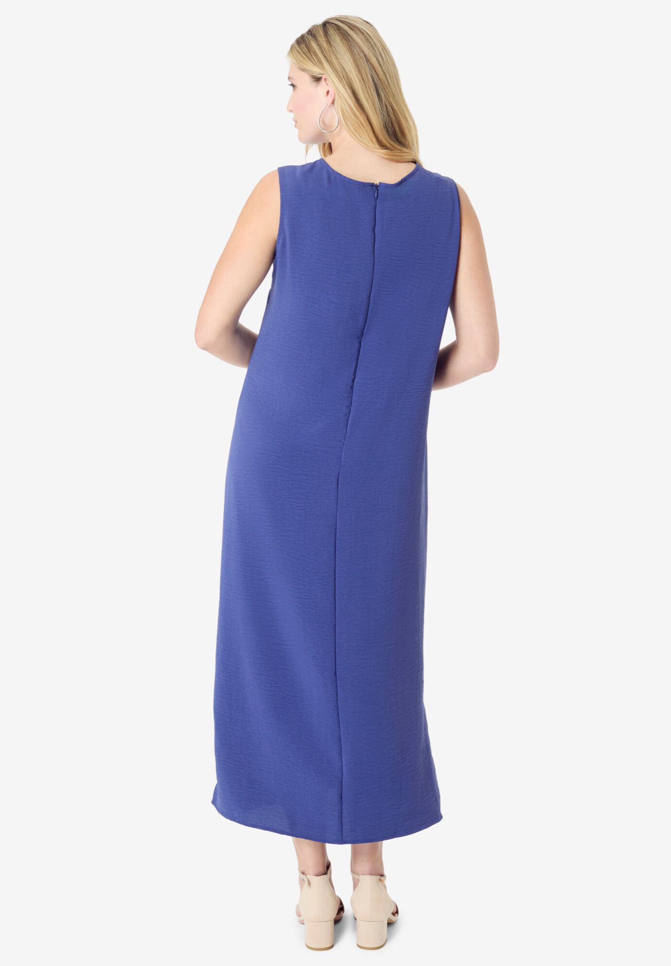 V Neck Relaxed Dress, DEEP DUSK, on-hover image number 1