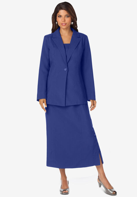 Side Button Jacket Dress, ULTRA BLUE, hi-res image number null
