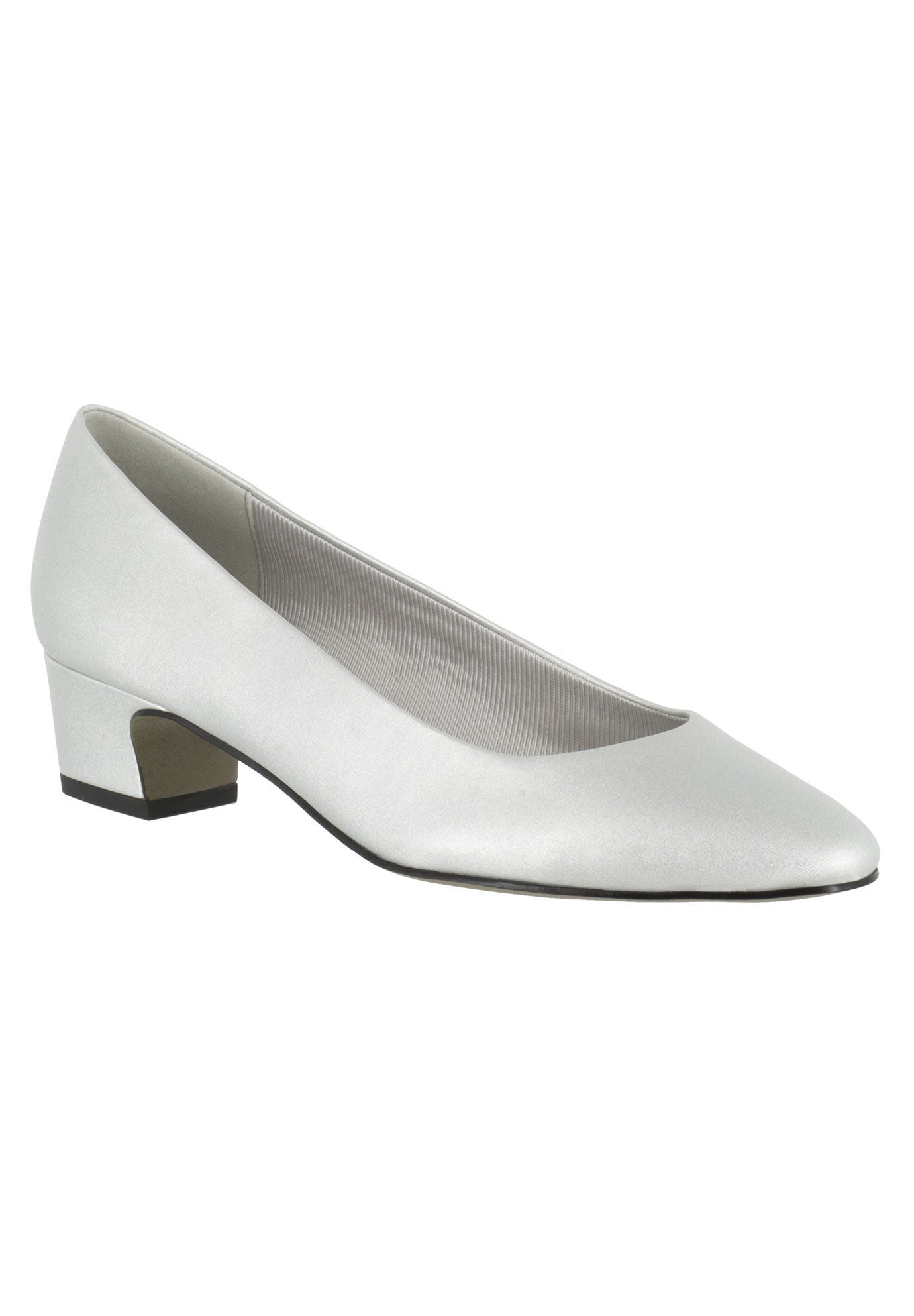Prim Pump by Easy Street&reg;, SILVER SATIN, hi-res image number 0