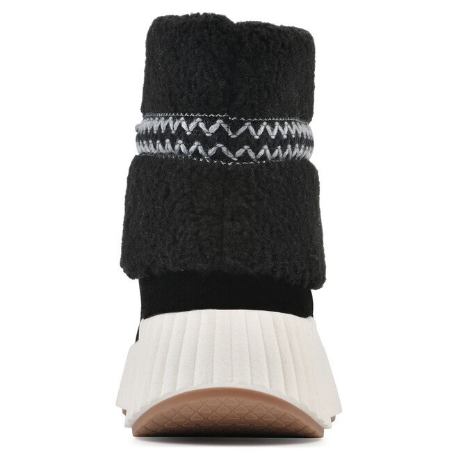 Digital Faux Fur Leather Bootie, BLACK SUEDE, on-hover image number 1