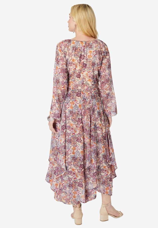 Asymmetric Keyhole Maxi Dress, , on-hover image number null