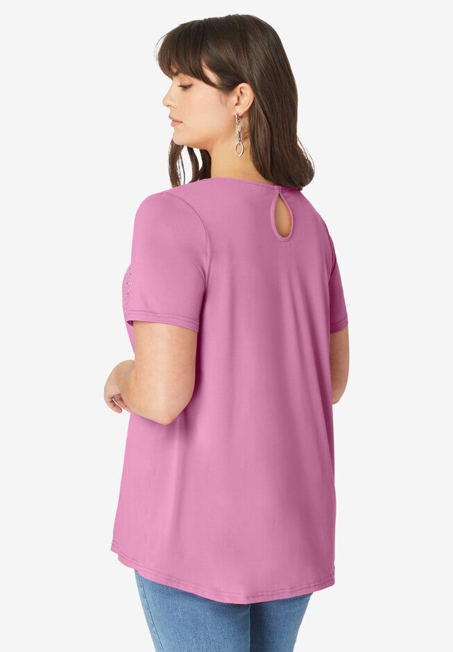 Embellished Swing Tee, , on-hover image number null