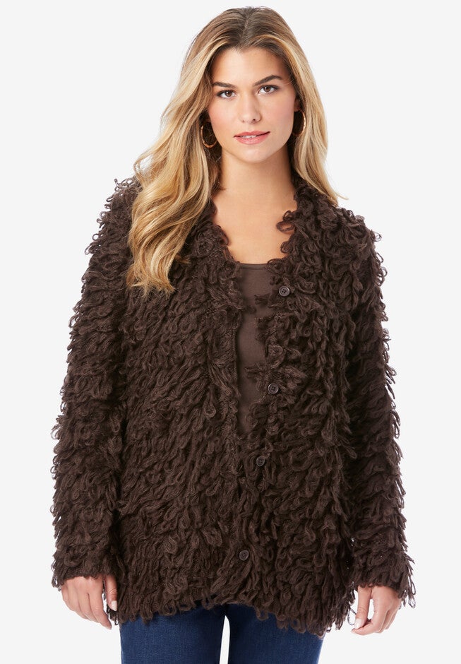 Loop Cardigan, CHOCOLATE, hi-res image number 0