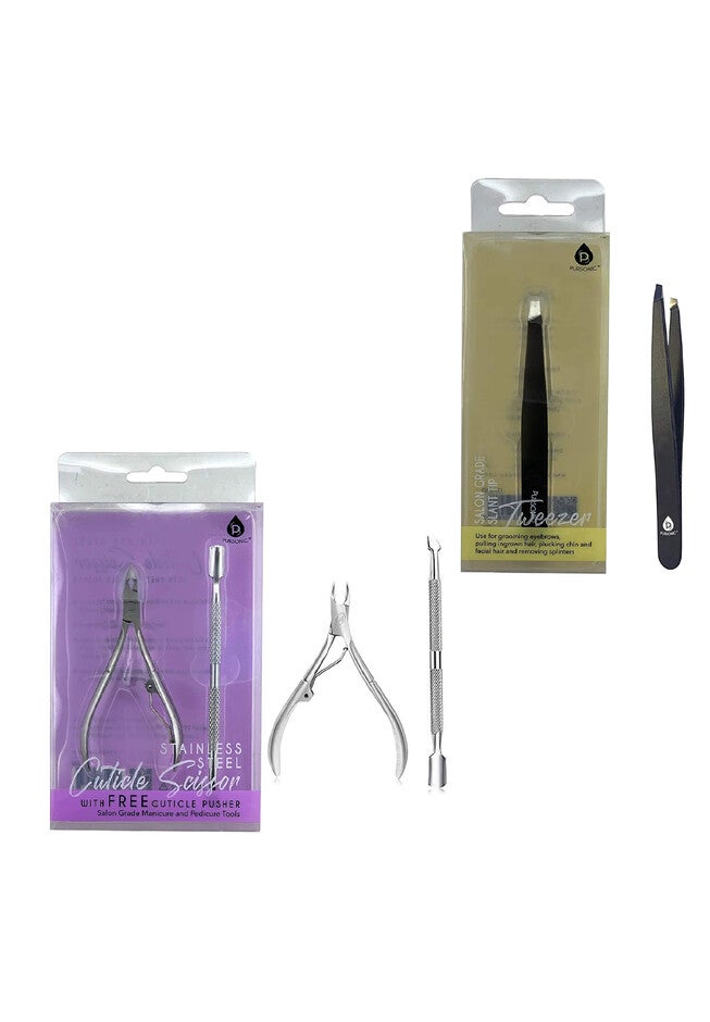 Precision Perfection Bundle: Slant Tip Tweezer + Salon-Grade Nail Care Kit, O, hi-res image number null