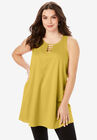 Sleeveless Lattice Ultimate Tunic, LEMON MIST, hi-res image number null