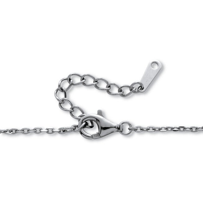 Silver Cross Charm Bangle Bracelet, WHITE, on-hover image number 1