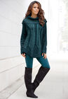 Cowl Neck Cable Pullover, , alternate image number null