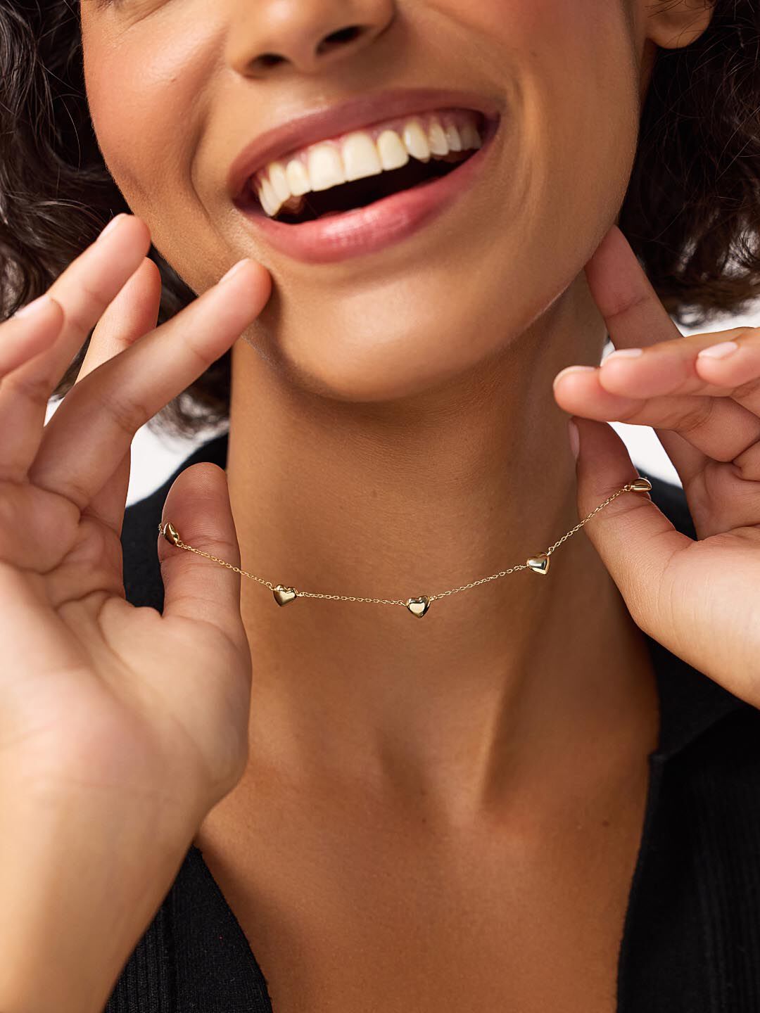 Heart Necklace - Lev Mini Station Necklace, GOLD, alternate image number 4