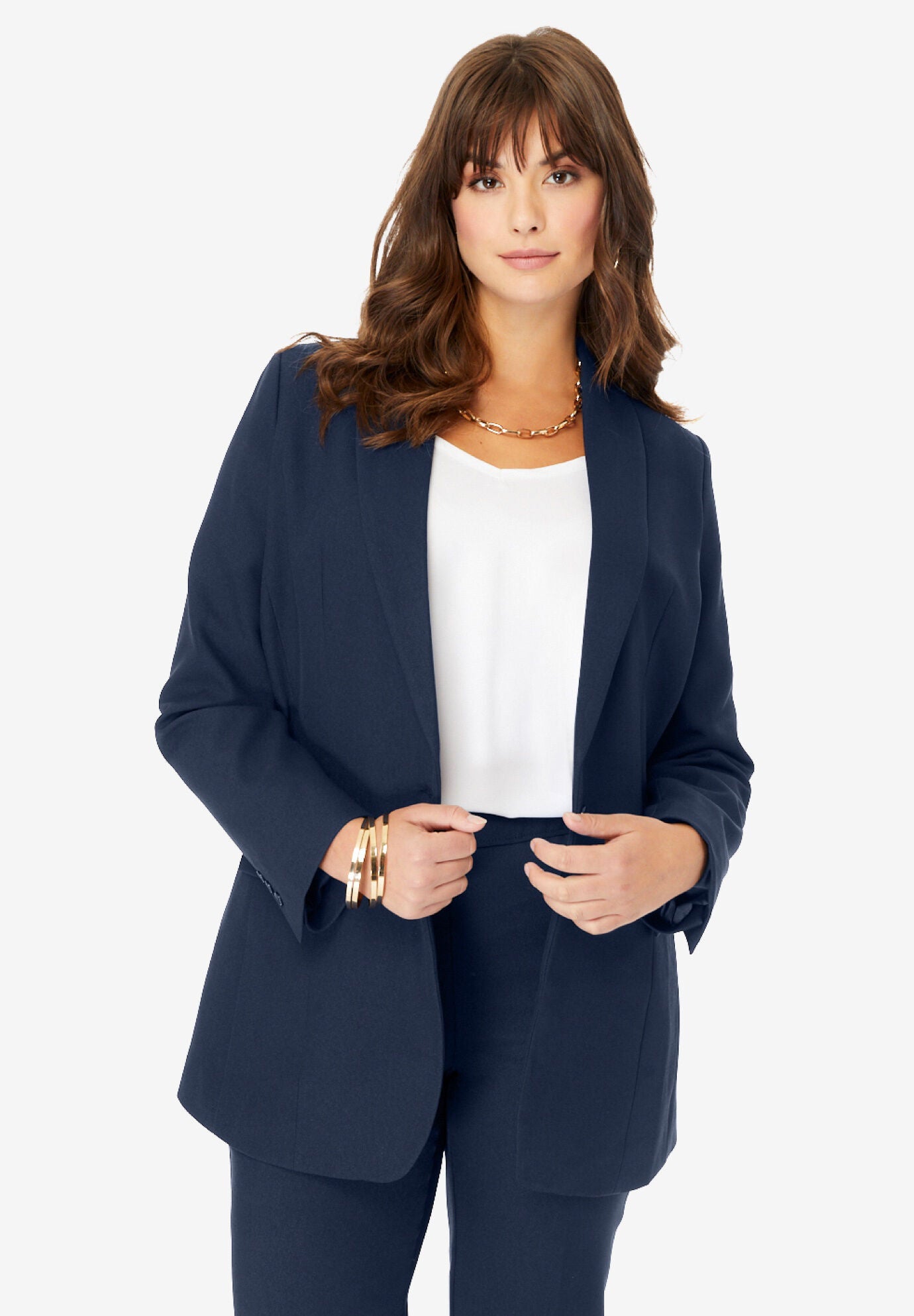 Plus Size Bendover Blazer, NAVY, on-hover image number 1