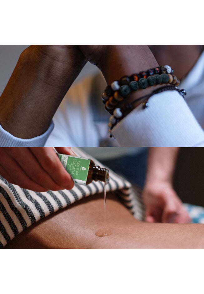 Aromatherapy Bliss Bundle: Lava Stone Bracelet + Pure Essential Oils., , alternate image number 2