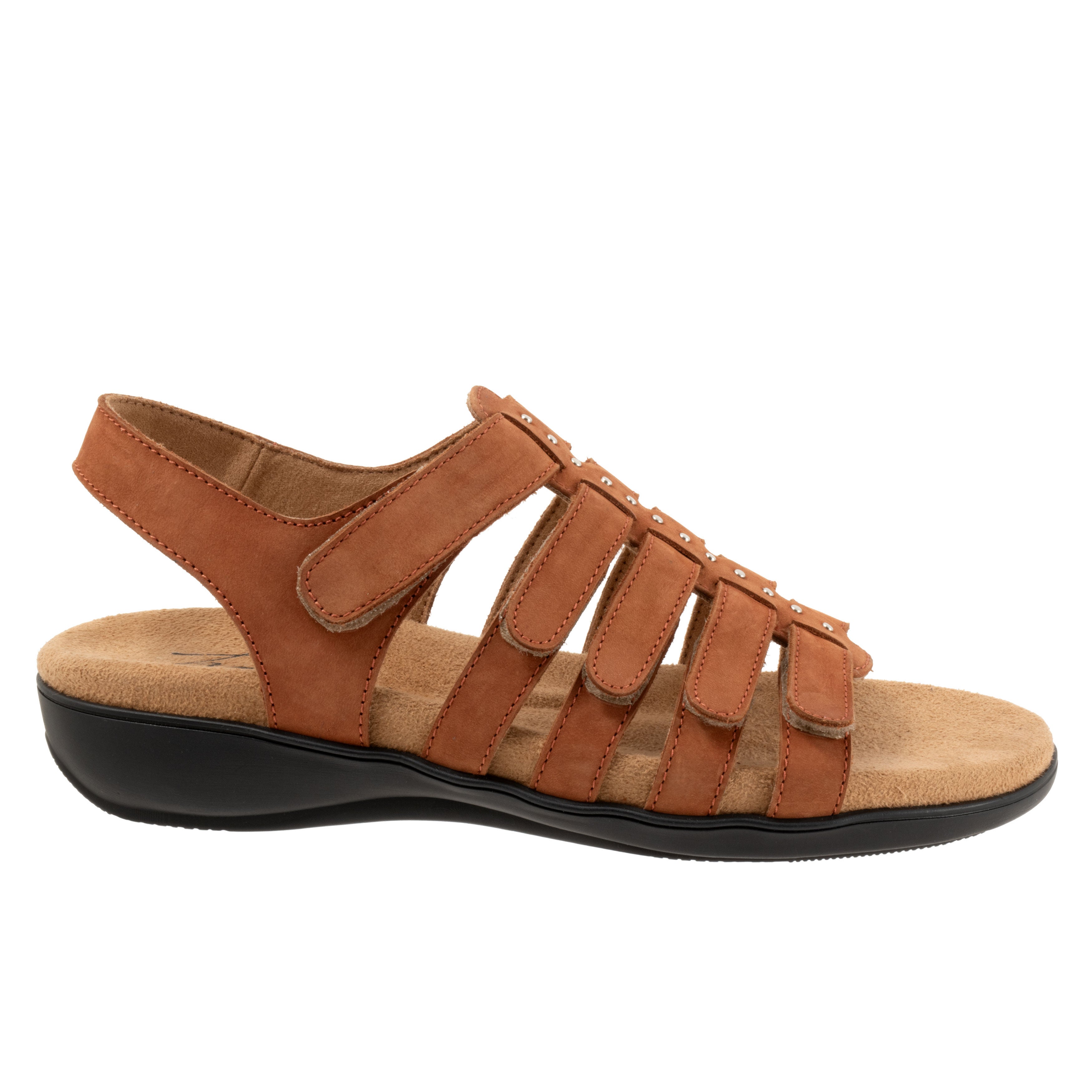 Riki Studs Sandal, LUGGAGE NUBUCK, alternate image number 4