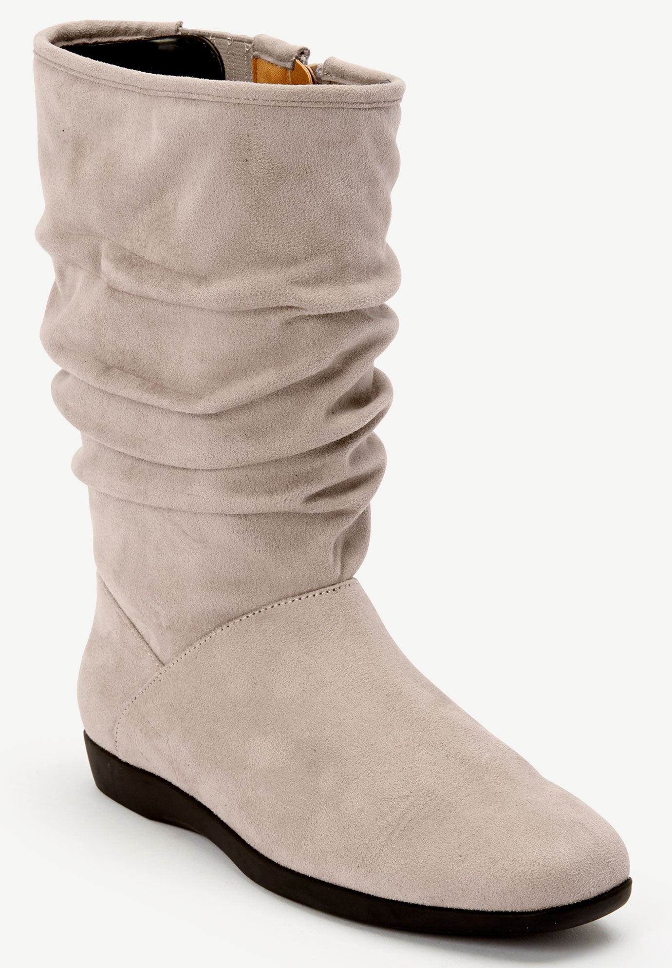 open toe wide calf boots