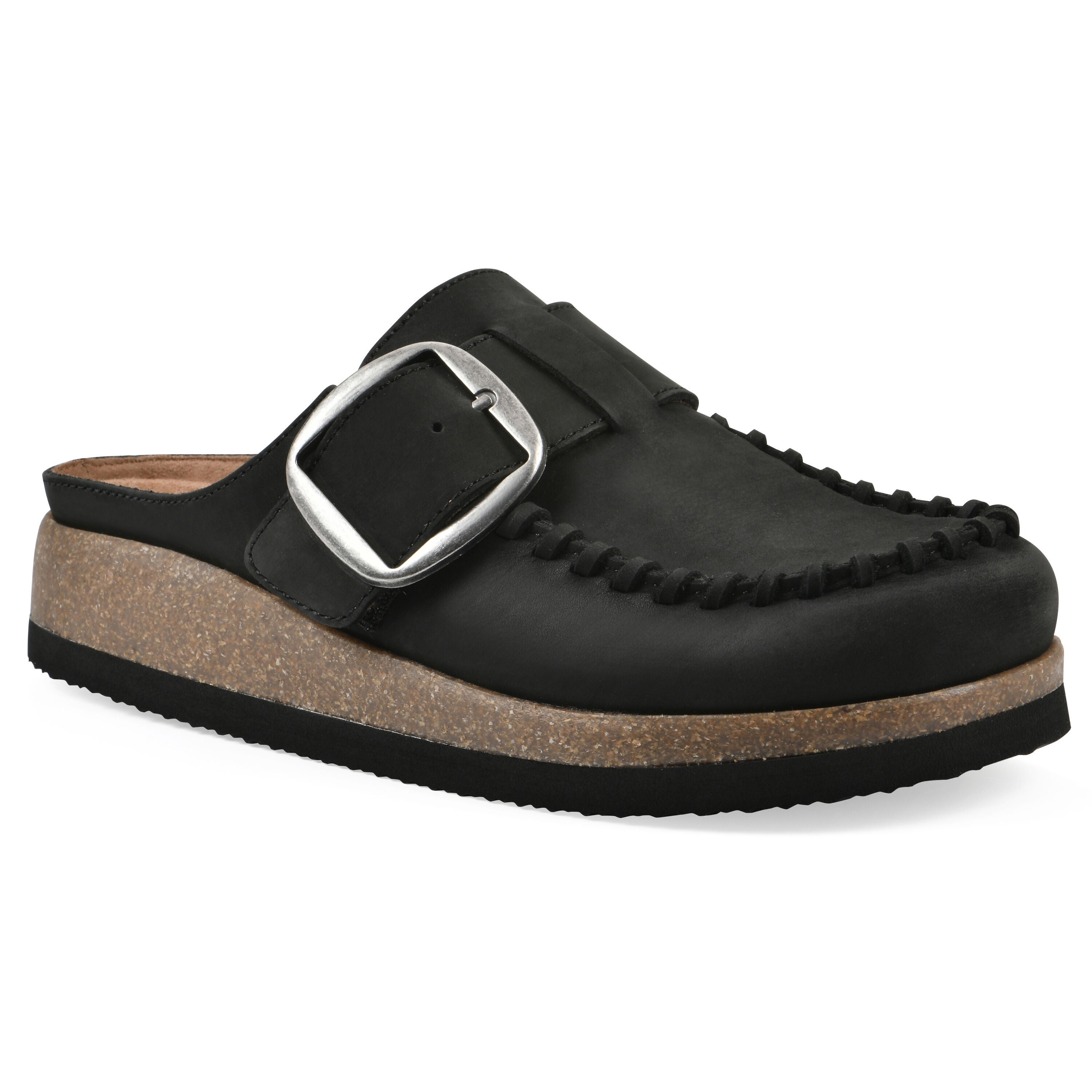 Bayberry Footbeds Clog, BLACK NUBUCK, hi-res image number 0