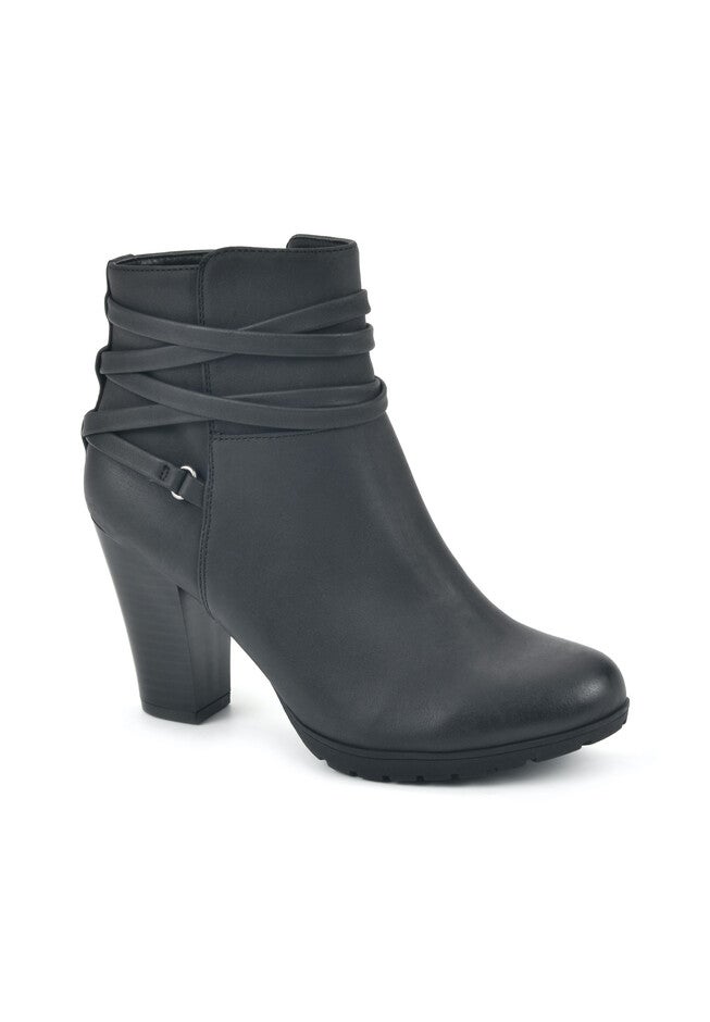 White Mountain Spade Ankle Bootie, BLACK SUEDE SMOOTH, hi-res image number null