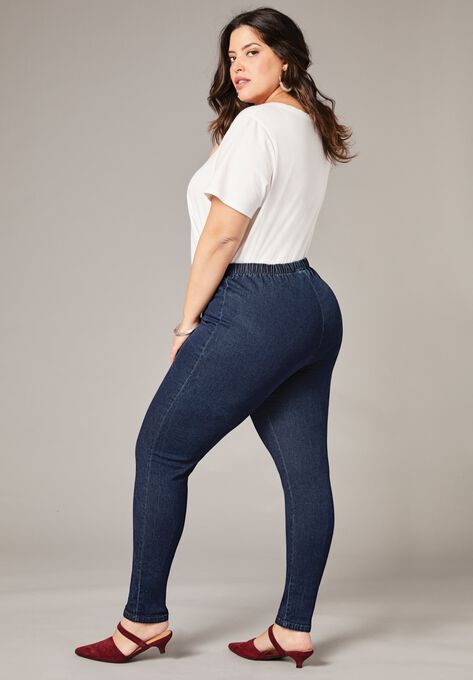 Skinny-Leg Pull-On Stretch Jean, , alternate image number null