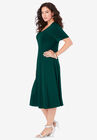 Ultimate Ponte Seamed Flare Dress, , alternate image number null
