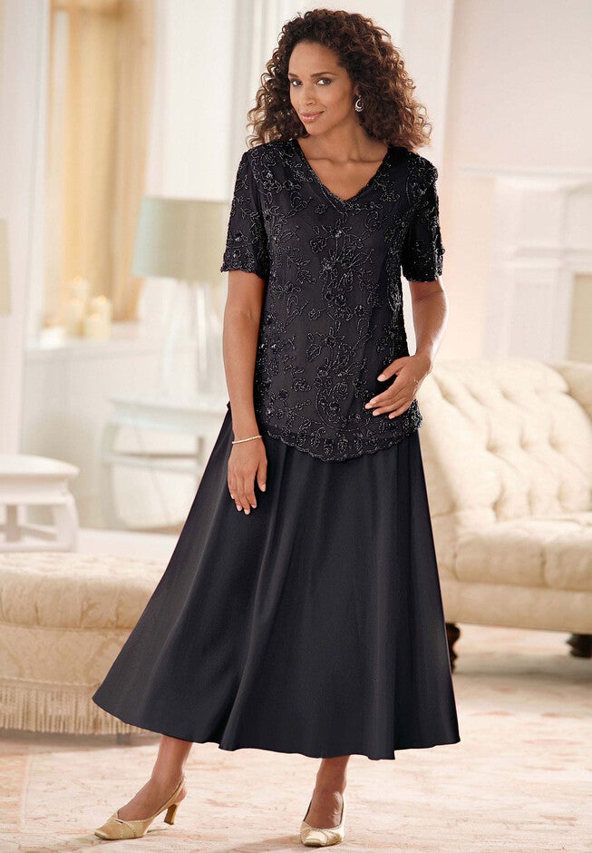 Long Georgette Skirt, , alternate image number null