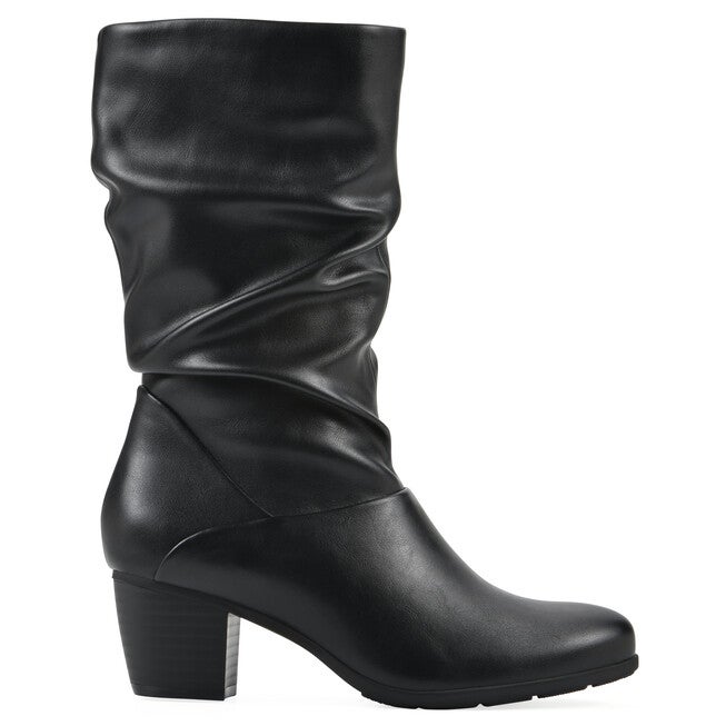 Angelie Mid Shaft Boot, BLACK SMOOTH, alternate image number 2