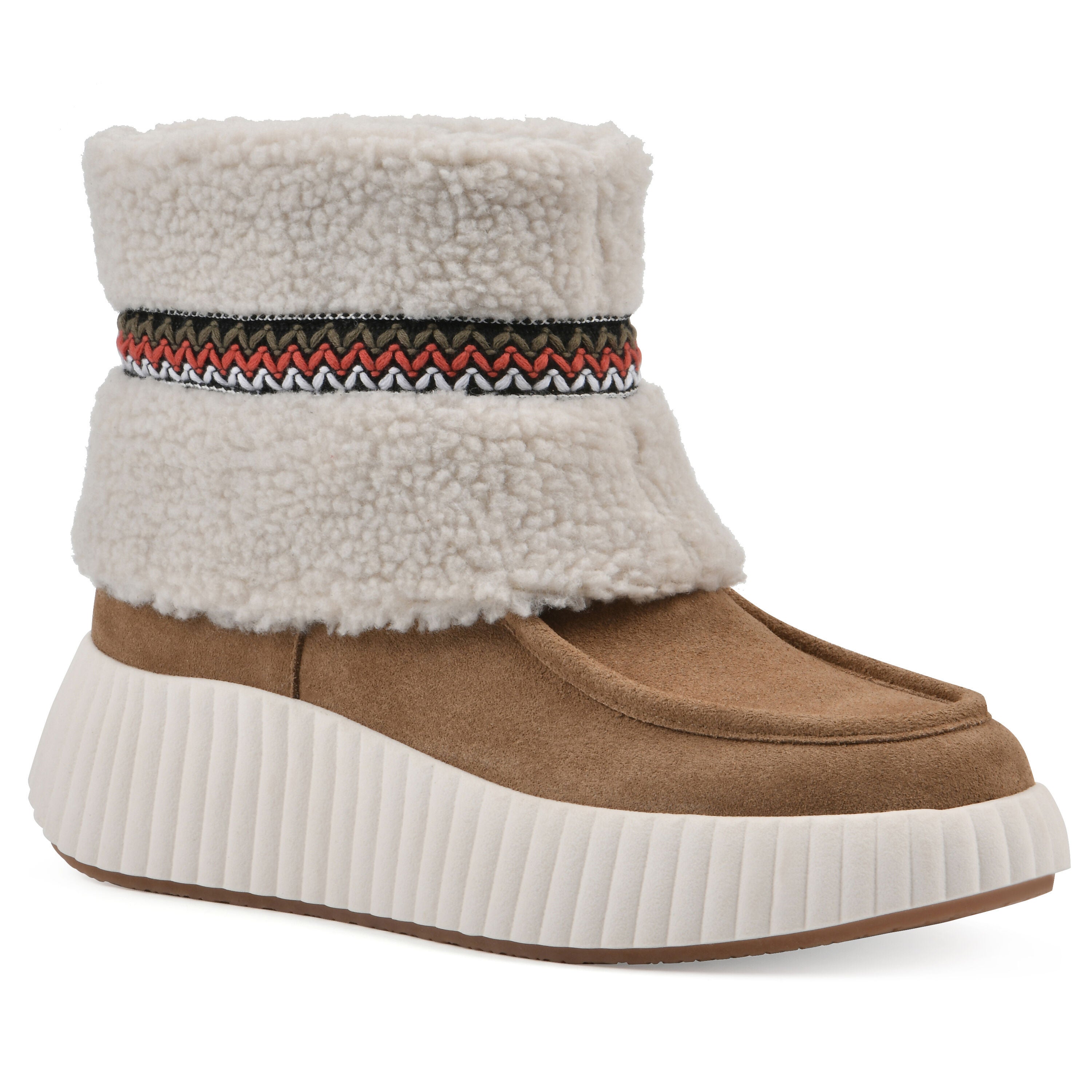 Digital Faux Fur Leather Bootie, CHESTNUT SUEDE, hi-res image number 0